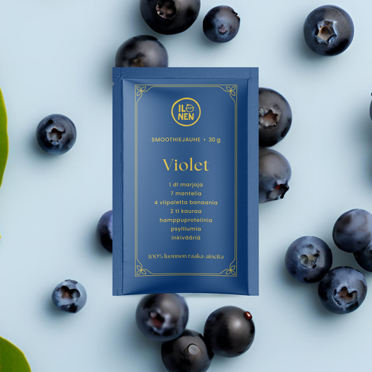 Smoothiejauhe Violet, mustikka-mustaherukka 30g